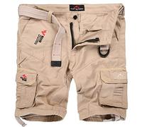 Arctic Seven Herren Cargo Shorts inkl. passendem Gürtel AS-129 [AS-129-Beige-W30]