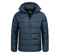 Arctic Seven Herren Winterjacke (S-3XL) - Wind- & Wasserabweisend, abnehmbare Kapuze, 4 Taschen, Steppjacke, Warme Jacke Männer - AS-420 (L, Navy)