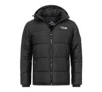 Arctic Seven Herren Winter Stepp Jacke gesteppte Winterjacke warm Kapuze AS-333 [AS-333 -Schwarz-Gr.L]