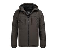 Arctic Seven Herren Winterjacke (S-3XL) - 4 Taschen, Kapuze innen mit Teddyfell, hochschließender Kragen, Warme Jacke Männer - AS-426 (L, Dunkelgrau)