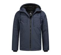 Arctic Seven Herren Winterjacke (S-3XL) - 4 Taschen, Kapuze innen mit Teddyfell, hochschließender Kragen, Warme Jacke Männer - AS-426 (L, Navy)