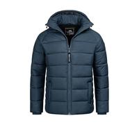 Arctic Seven Herren Winterjacke (S-3XL) - Wind- & Wasserabweisend, abnehmbare Kapuze, 4 Taschen, Steppjacke, Warme Jacke Männer - AS-420 (XXL, Navy)