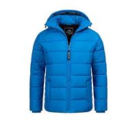 Arctic Seven Herren Winterjacke (S-3XL) - Wind- & Wasserabweisend, abnehmbare Kapuze, 4 Taschen, Steppjacke, Warme Jacke Männer - AS-420 (M, Blau)