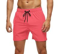 Arcweg Badehose für Herren mit Reißverschlusstasche Atmungsaktiv Wasserabweisend Badeshorts Männer Trainingsshorts Elastisch Verstellbar Mit Tunnelzug Meshfutter