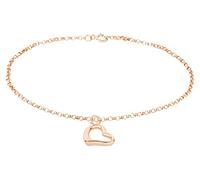 Ardeo Aurum Damen Armband aus 375 Gold Roségold Charm Ankerkette 1,5 mm Breite und 18 cm Länge mit Federringverschluss