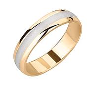 Ardeo Aurum Trauring Unisex Damenring Herrenring aus 375 Gold Bicolor Gelbgold Weißgold 4 mm Breite Ehering Verlobungsring Modell 132 Größe 60