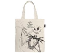 ARDITEX - Baumwoll-Tote-Bag 37x41 cm - Jack Skellington aus Nightmare Before Christmas - Umweltfreundlich und wiederverwendbar - Offizielles Disney Lizenzprodukt
