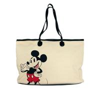 ARDITEX - Einkaufstasche aus Segeltuch, 36 x 27 x 16 cm, mit Reißverschluss und Innentasche, romantisches Mickey und Minnie Design, ideal für den Alltag, Einkaufen oder Ausflüge mit Stil, Mickey