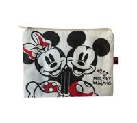 ARDITEX, Mickey, Minnie Kosmetiktasche, Kulturtasche für Kinder, Waschtasche Kinder für Reise Ideal als Make Up Tasche und Perfekt für Kulturtasche Jungen Mädchen, Strapazierfähige Baumwolle,22,5x16cm