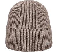 Areco Damenmütze Beanie (7548) mit Umschlag Kaschmir Taupe Einheitsgröße