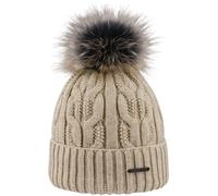 Areco Damen Bommelmütze Beige beige