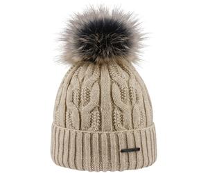 Areco Damen Bommelmütze Beige beige