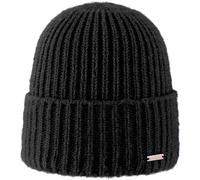 ARECO Damen Fleecy Beanie 7610 schwarz Mütze Wintermütze