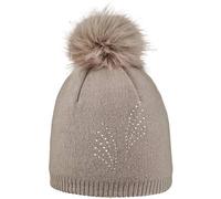 ARECO Damen Mütze Pudelmütze (7472) ONE SIZE weiss-anthra