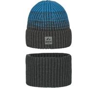 ARECO Kinder Mütze Set (Beanie und Tube) Juniors (7397) ONE SIZE schwarz-ocean