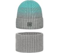 ARECO Kinder Mütze Set (Beanie und Tube) Juniors (7559) ONE SIZE grau grün