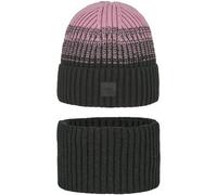 ARECO Kinder Mütze Set (Beanie und Tube) Juniors (7559) ONE SIZE grau lila