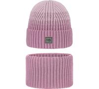 ARECO Kinder Mütze Set (Beanie und Tube) Juniors (7559) ONE SIZE lila