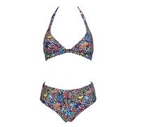 ARENA All Over Damen Neckholder Top Bikini Set Mode Zweiteiliger Badeanzug Badeanzug Strand & Pool, Mehrfarbig, S