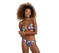 Arena Allover Damen Triangel-Bikini, Schnelltrocknender Zweiteiler mit Recyceltem Stretch-Material, Damen-Zweiteiler mit Trägern und Herausnehmbaren Cups, Top und Slip mit Riemen