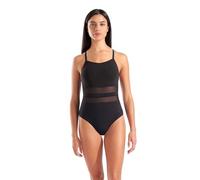 Badeanzug ARENA "WOMEN'S ARENA MESH EQUALS SWIMSUIT BACK B", Damen, Gr. 46, N-Gr, schwarz, Obermaterial: 74% Polyamid, 26% Elasthan, sportlich, Badeanzüge (83986223-46) schwarz