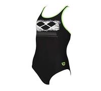 ARENA ARES5 Mädchen Sport Badeanzug Scratchy Black-Shiny Green 128