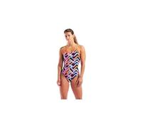 Arena Damen Badeanzug TEXTURE SWIMSUIT TIE BACK 010730-530 38 Multi Black-Orange