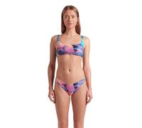 ARENA Water Prints Damenbikini, Badeanzug aus Elastischem Recyclingstoff, Schnelltrocknend, Strand- und Schwimmbad-Badeanzug für Damen, Damenbadeanzug mit Herausnehmbaren Cups und Top mit Bändern