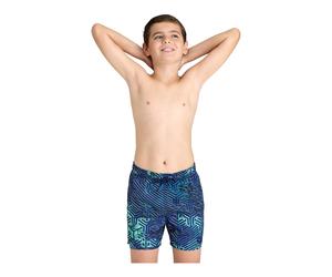 Arena BOYS BEACH BOXER ALLOVER 140 GREEN LAKE MULTI