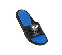 Arena Badesandalen Bruno, Unisex, Ablauflöcher, ausgezeichnete Haftung, Schwarz/Blau Gr. 44