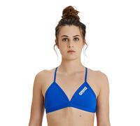 Arena Team Tie Back Solid Damen Bikinitop blau/weiß - 32