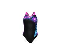 Arena - Women's Dream-H-Line Swimsuit V Back - Badeanzug, Gr. M 40, schwarz (Black/ShockingPink)