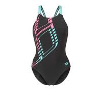 Arena Damen Badeanzug Graphic Swimsuit Swim Pro L 010809-580 Maxi-Logo Größe 38 Black-Water