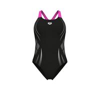 Arena - Women's Poseidonia Swimsuit Swim Pro Back - Badeanzug, Gr. S 38, schwarz (Black/ShockingPink)