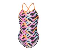 Arena Damen Badeanzug TEXTURE SWIMSUIT TIE BACK 010730-530 34 Multi Black-Orange
