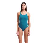 Arena Damen Badeanzug WOMEN S TEAM SWIMSUIT CHALLENG SOL 004766-666 38 Blue Cosmo-Artic Lime