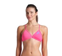 Arena Damen Bikinioberteil TEAM SWIM TOP TIE BACK SOLID 004768-908 34 Shocking Pink-Blue River