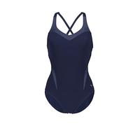 ARENA Damen Bodylift Isabel B-Cup Light Cross Back Badeanzug, Marineblau/Hellblau, 42