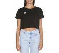 Arena Crop-T-Shirt Corinne Team Damen Schwarz-Weiß-Schwarz Größe L