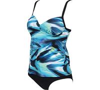 Arena Damen Flavia Tankini C-Cup Badeanzug, Black Multi-Black, 48