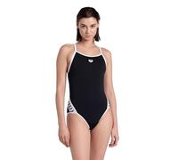 ARENA Damen Performance Women's Icons Solid Super Fly Back Swimsuit Badeanzug, Schwarz/Weiß, 38