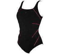 Arena Damen Jewel R One Piece Swimsuit, Black-Rose Violet, 36 EU
