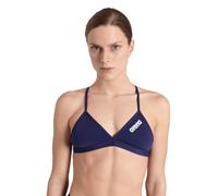 Arena Team Tie Back Solid Damen Bikinitop marineblau/weiß - 34