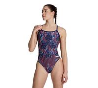 Arena Damen Performance Kikko Pro Challenge Back Badeanzug, Marineblau/Teamrot, 44