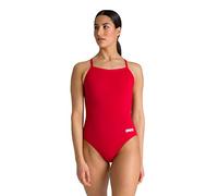 Arena Damen Performance Solid FL Team Light Drop Badeanzug, Rot-Weiß, 42