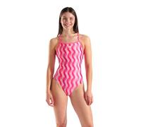 Arena Damen Performance Women's Breast Cancer Collection Ripple Light Drop Back Swimsuit Badeanzug, Multi Pink/Rosa Shocking, 60