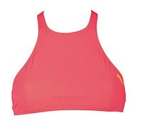 arena Damen Profi Trainings Bikinioberteil Crop Think (Schnelltrocknend, UV-Schutz UPF 50+, Chlorresistent), Fluo Red-Yellow Star (473), XL