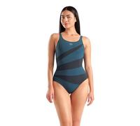 Arena Damen Shapewear Women's Isabella C-Cup Ladies Tummy Control Shaping Swimsuit Badeanzug, Mangrove/Nachtgrau, 42