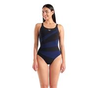 Badeanzug ARENA "W ARENA ISABELLA SWIMSUIT WING BACK C", Damen, Gr. 48, N-Gr, schwarz, navy, Obermaterial: 68% Polyamid, 32% Elasthan, sportlich, Badeanzüge (85924521-48) schwarz, navy