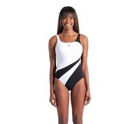 Arena Damen Shapewear Women's Liliana C-Cup Swimsuit Tummy Control Ladies Bathing Suit Badeanzug, Schwarz/Weiß, 40